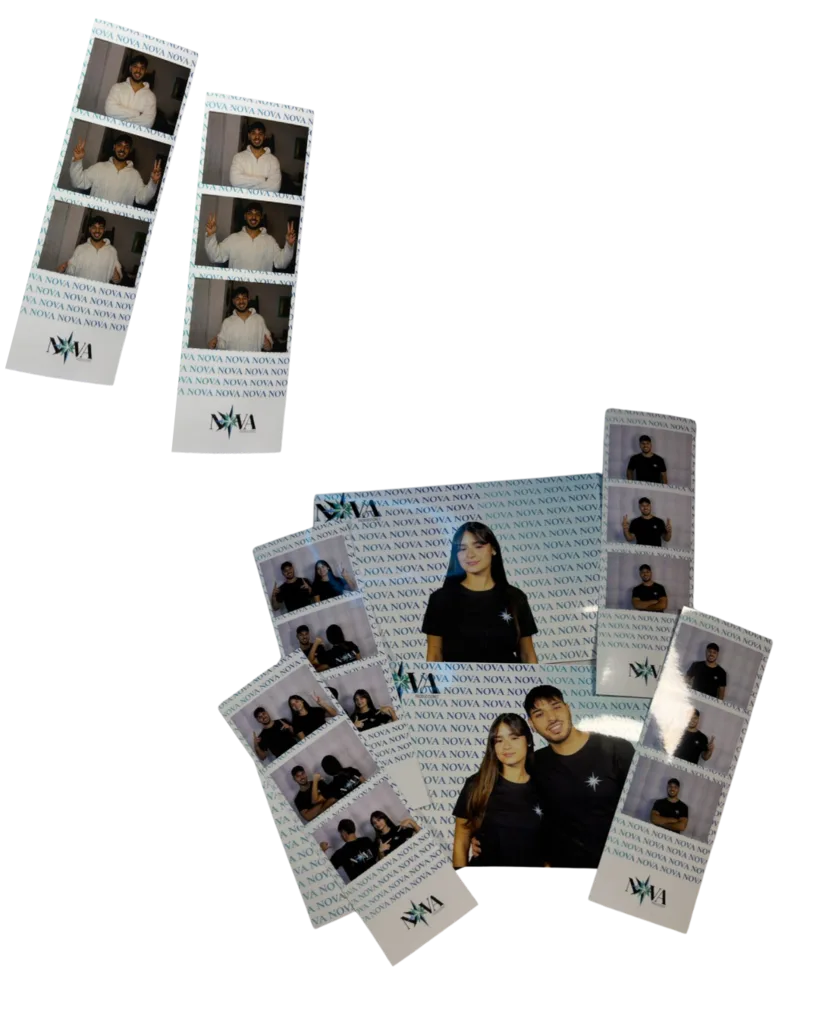 Photo Strips — equipo de photobooth NOVA para eventos en Santiago
